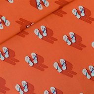 Afbeelding van Flip Flops - S - Katoen - Puffin's Bill Rood