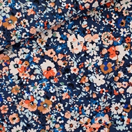 Afbeelding van Flower Joy - M - Katoen Canvas Gabardine Twill - Oceana Blauw