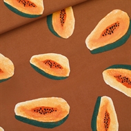 Afbeelding van Papayas - L - French Terry - Glazuurd Gemberbruin