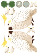 Afbeelding van Cockatoos for small bag, keychains and garments - DTF A3